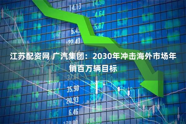 江苏配资网 广汽集团：2030年冲击海外市场年销百万辆目标